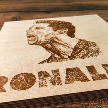 Limited Edition Ronaldo Wood Engraving